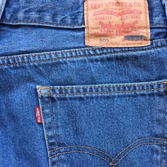 Levi’s 505 Straight Fit Blue Jeans 34 x 34 - Picture 8 of 8